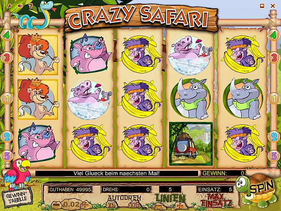 Crazy Safari jetzt im Casino 770