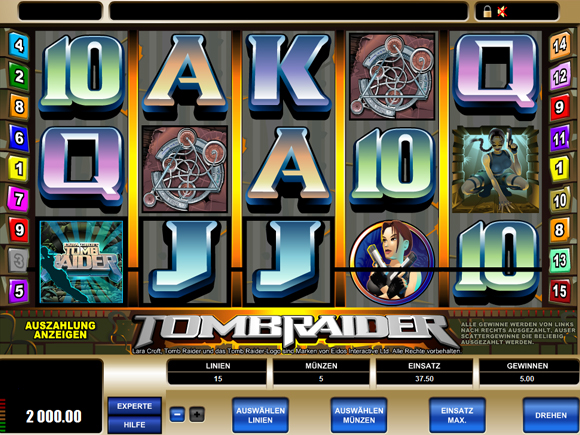 tomb raider spielautomat im mr green casino